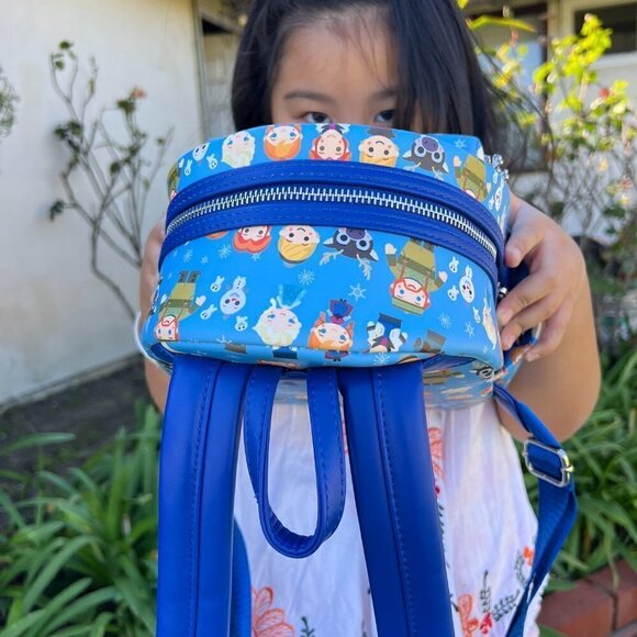 LOUNGEFLY DISNEY FROZEN ELZA CHIBI MINI BACKPACK BLUE main image 8